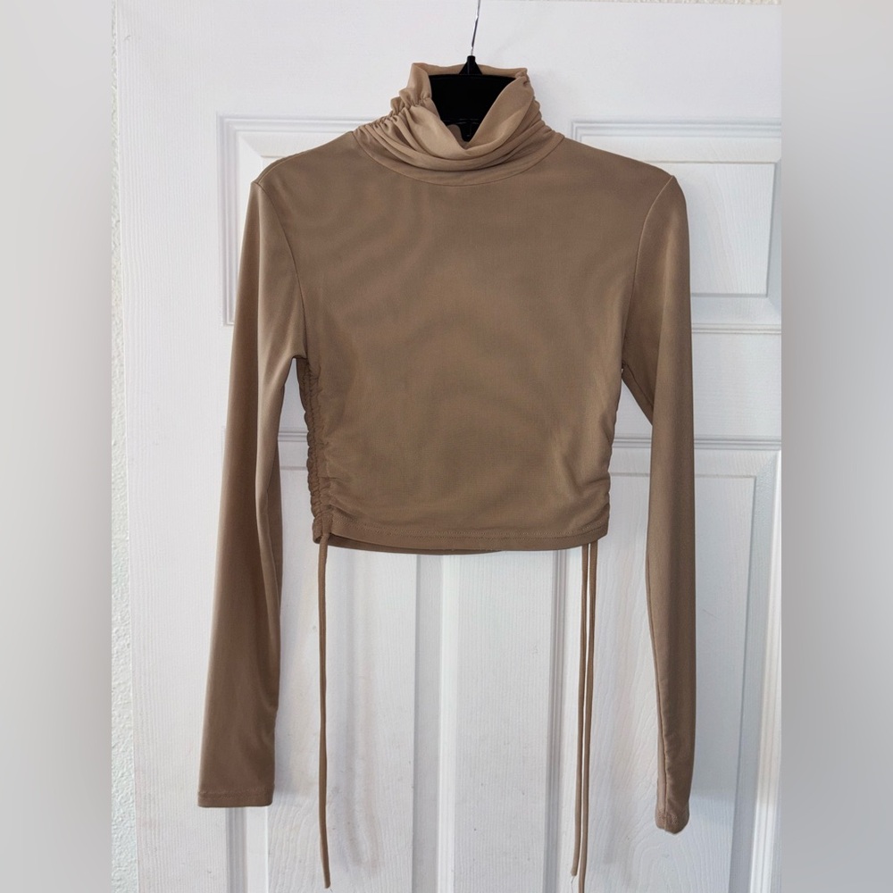 Elegant Jluxlabel Tan Long Sleeve Women's Top
